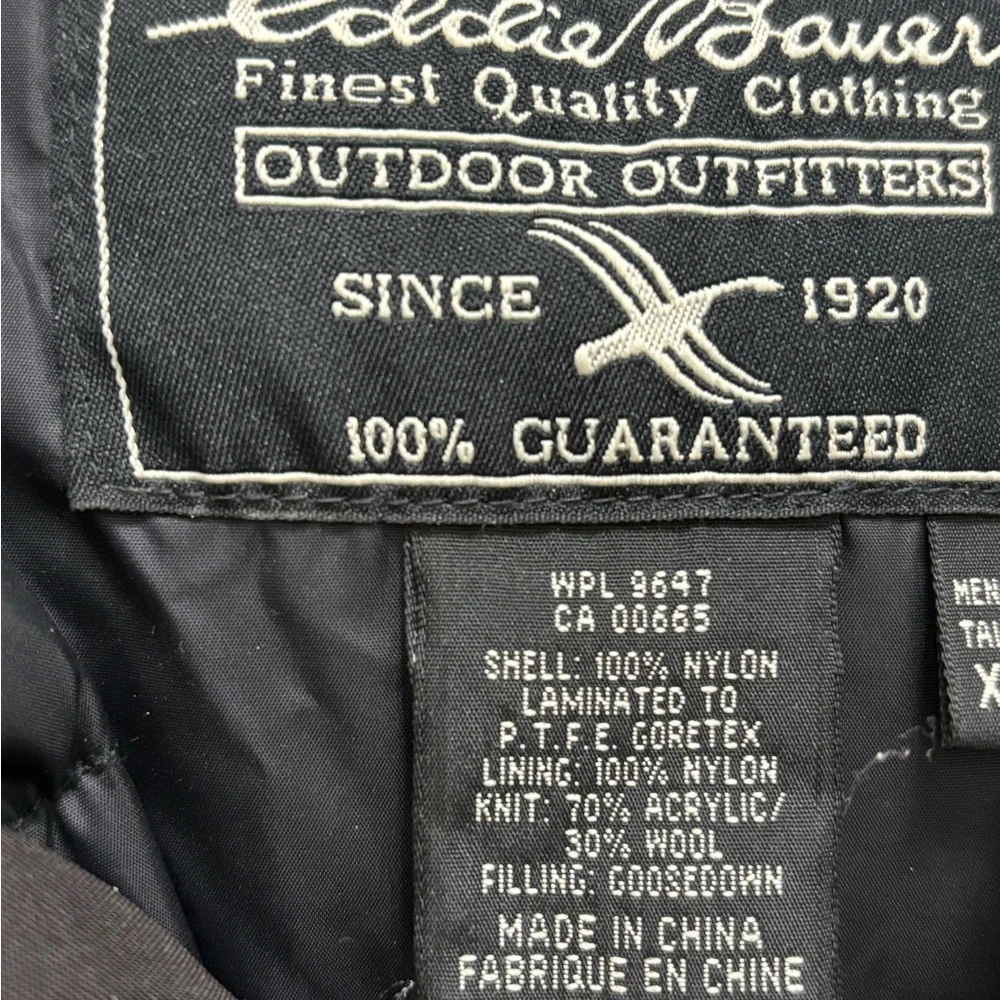 Eddie Bauer Men’s Black Nylon Parka Coat - Picture 2 of 6